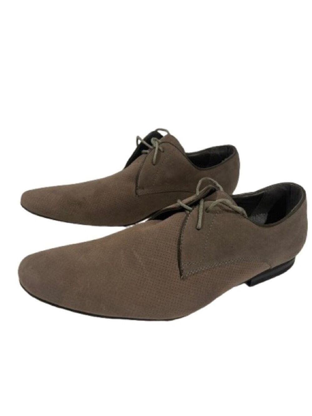 Men’s Bravo Berto Grey Suede Oxford Dress Shoes Size 9 US!